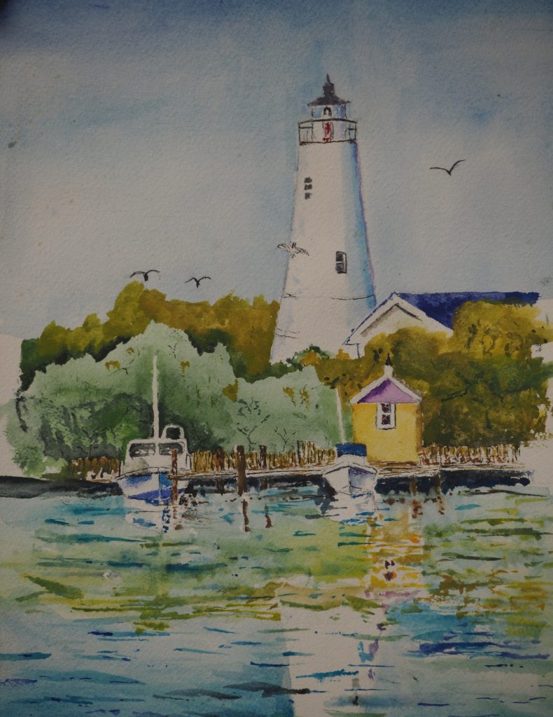 Lighthouse at Marina
Watercolor 2023